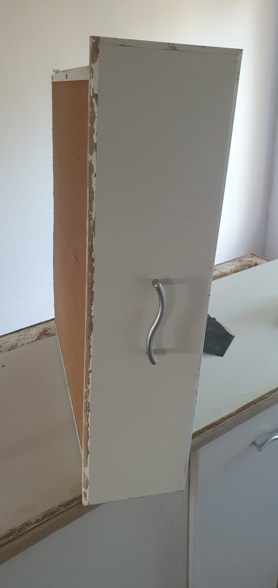Kitchen cabinet repair before repair